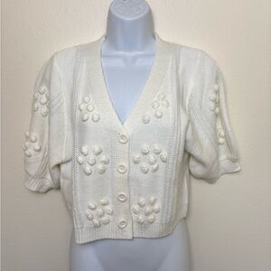 Bohme Crochet Cropped Cardigan
